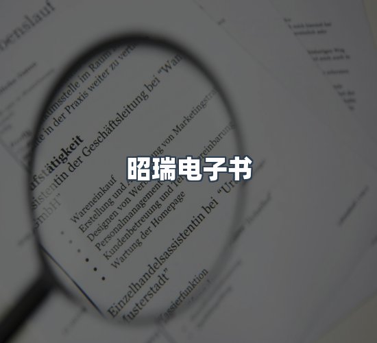 关于昭瑞电子书